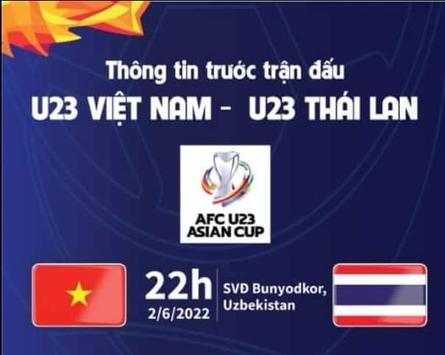 Thông tin trước trận đấu U23 Việt Nam và U23 Thái Lan