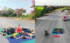 Xử phạt nhóm người tập yoga trên đường